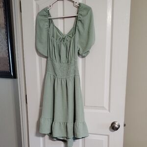 Chic Sage Green High Low Dress